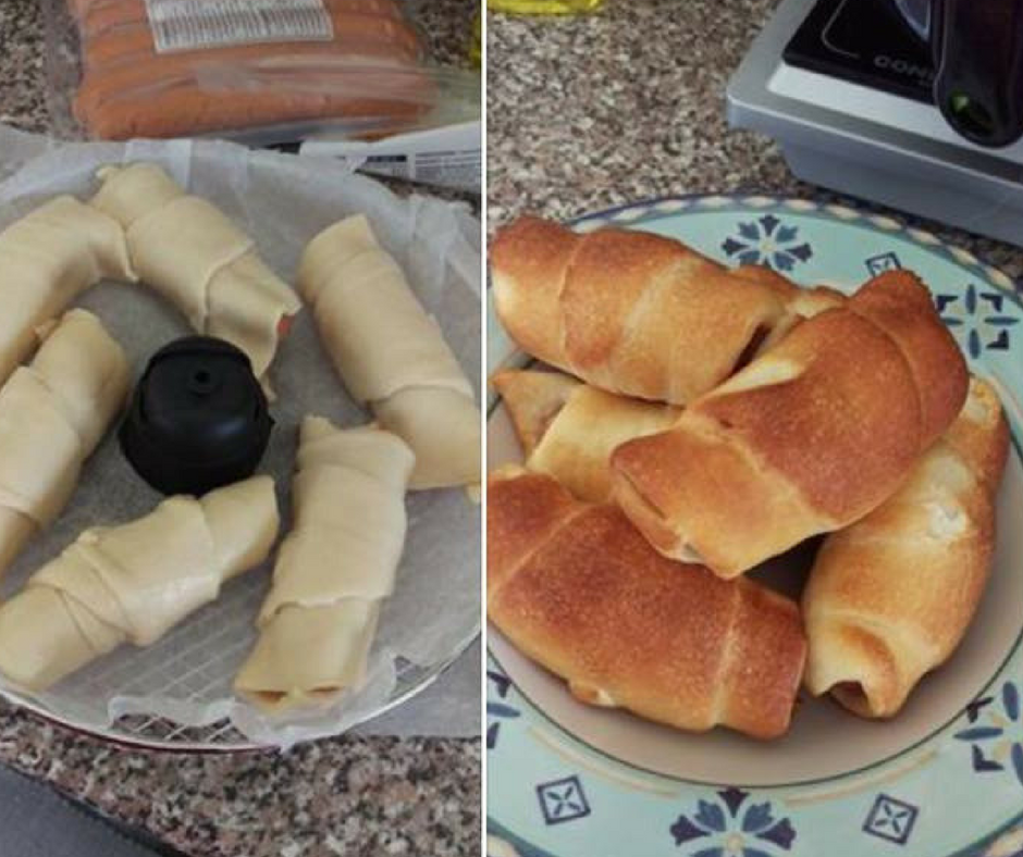 Pølsehorn i Actifry